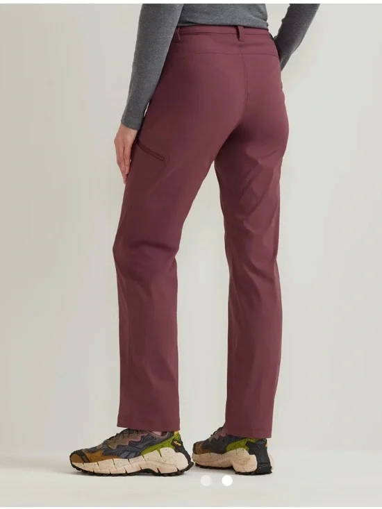 Eddie Bauer Women's Straight-Leg Guide Pro Pants in Berry - Picture 2 of 4